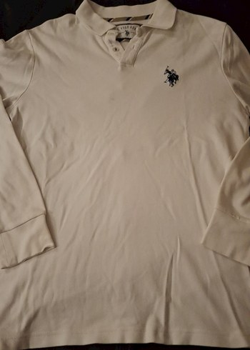 U.S. Polo Assn. Beyaz Düğmeli Erkek Polo Tişört - Görsel 2
