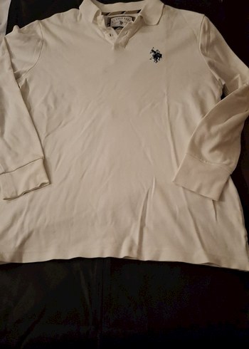 U.S. Polo Assn. Beyaz Düğmeli Erkek Polo Tişört - Görsel 3