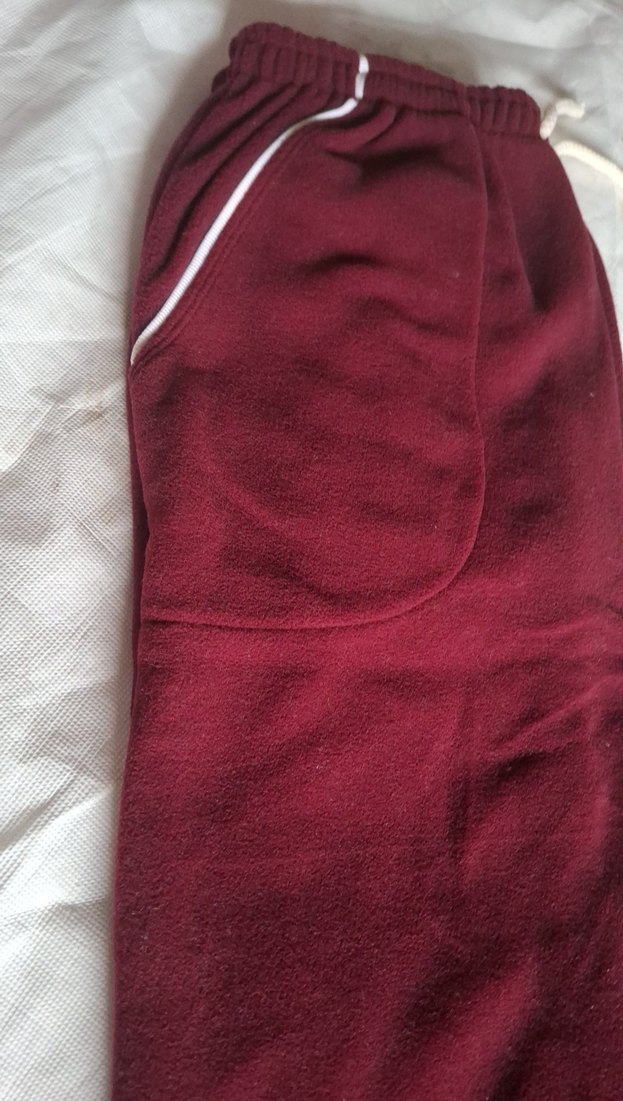 Bordo Polar Pantolon Unısex.2 cepli.Beli lastıklı ve baglı. - Görsel 2