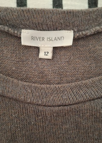 universal Beden gri Renk RIver island marka 12 Gri Baskılı Kolsuz Parisian triko