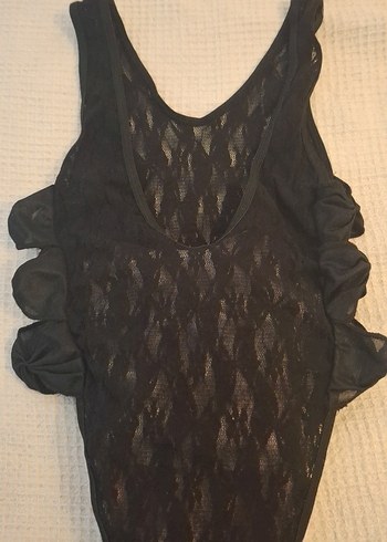 Naturel Marka .Siyah Dantel Detaylı Gotik bady - Görsel 6