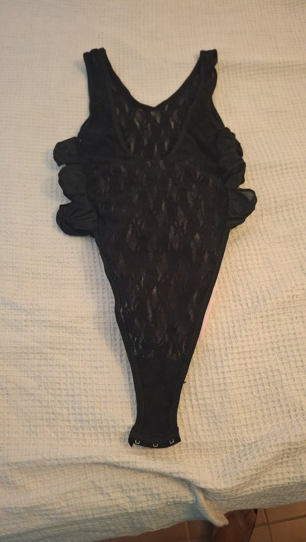 Naturel Marka .Siyah Dantel Detaylı Gotik bady - Görsel 5