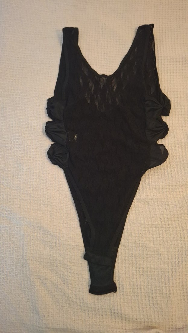 Naturel Marka .Siyah Dantel Detaylı Gotik bady - Görsel 2