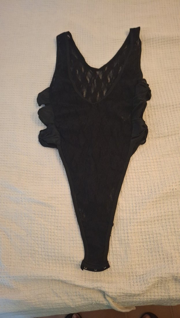 Naturel Marka .Siyah Dantel Detaylı Gotik bady - Görsel 4