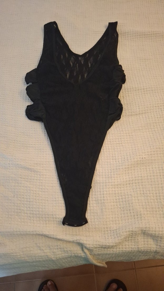 Naturel Marka .Siyah Dantel Detaylı Gotik bady - Görsel 3