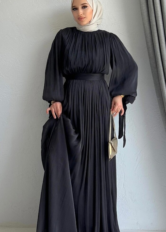 Siyah tesettür abiye - Görsel 2