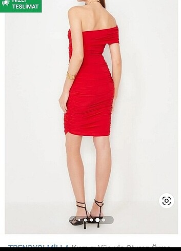 Kırmızı elbise - Görsel 8