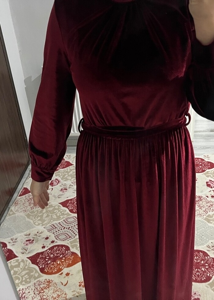 Kadife elbise - Görsel 3