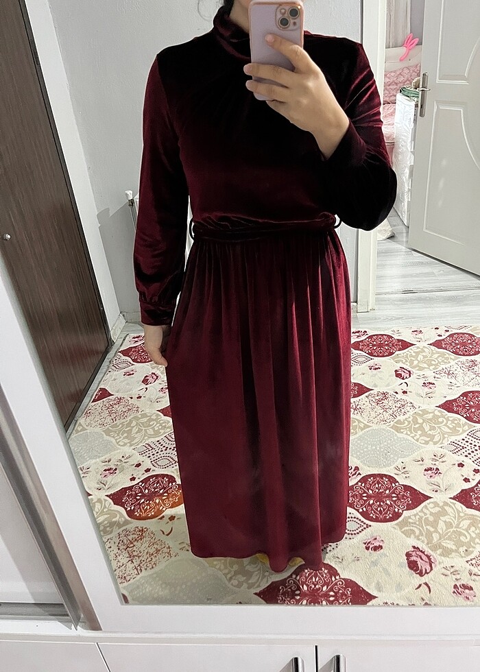 Kadife elbise - Görsel 2