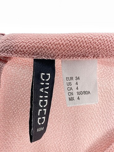 34 Beden pembe Renk H&M Kısa Elbise %70 İndirimli.
