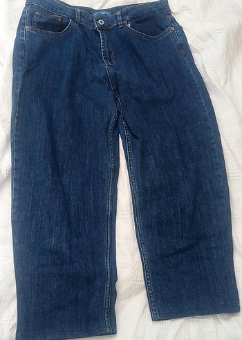 Pull and Bear Koyu Mavi Rahat Kesim Denim Jean