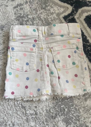 Kız Çocuk Renkli Düğmeli Pamuk Etek - Görsel 2