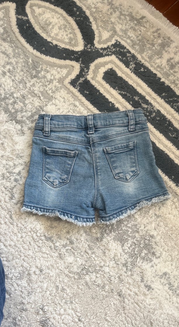 Nakışlı Kadın Kot Şort - Görsel 2