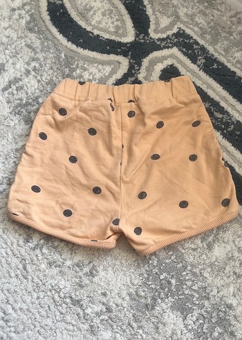 Kız Çocuk Pastel Kahverengi Puantiyeli Şort - Görsel 2