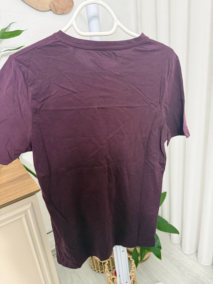 Bordo Baskılı Erkek Tişört - Görsel 2