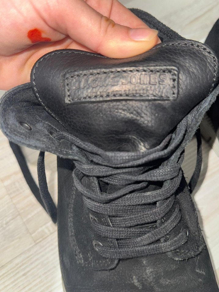 Siyah Deri Bağcıklı Erkek Bot - Görsel 3