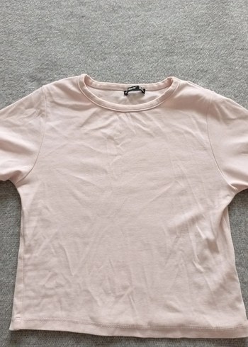 Pembe Kısa Kollu crop - Görsel 3
