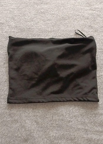 Siyah Kadın Kolsuz Crop Top - Görsel 2