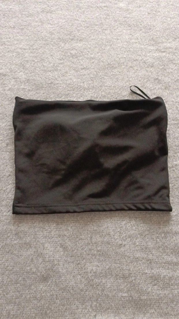 Siyah Kadın Kolsuz Crop Top - Görsel 2