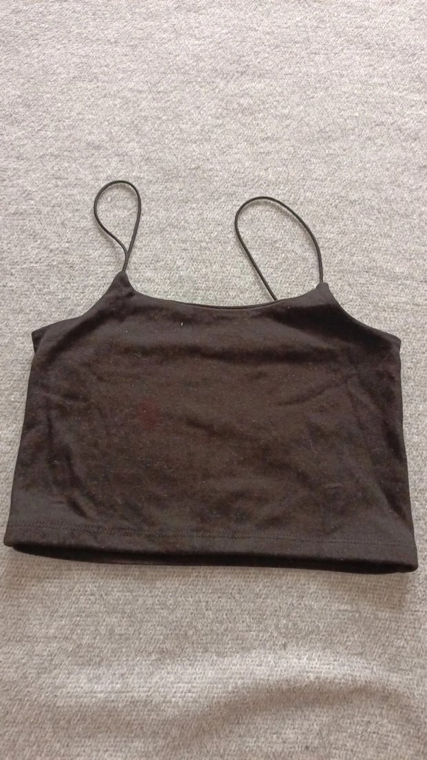 Siyah Kadın Kolsuz Crop Top - Görsel 3