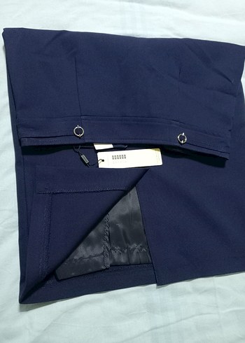 xs Beden Lacivert Midi Kalem Etek