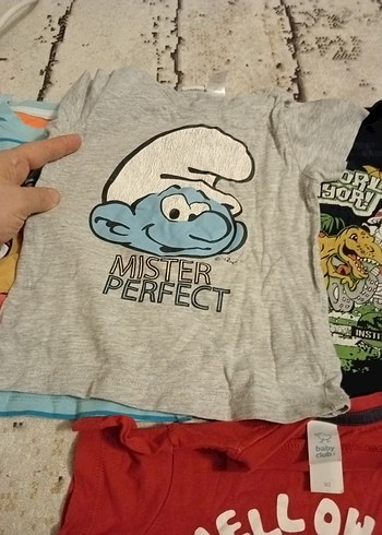 Gri Baskılı Erkek Çocuk Kısa Kollu Tişört - Görsel 2