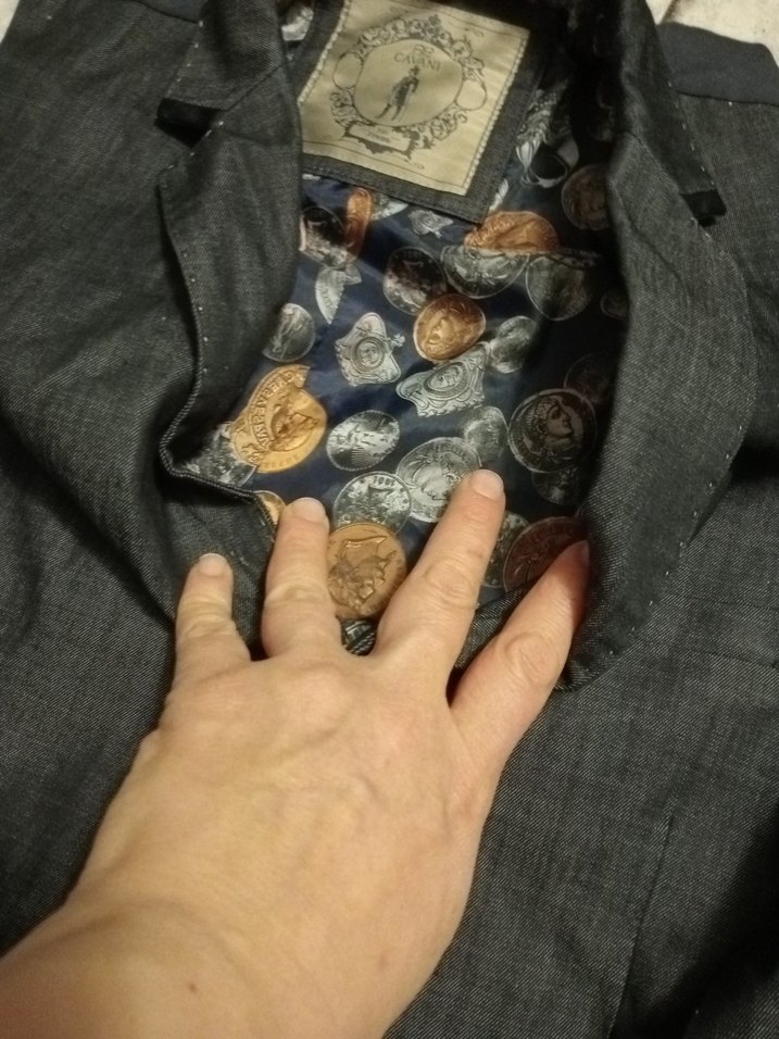 Gri Düğmeli Erkek Takım Ceketi - Görsel 3