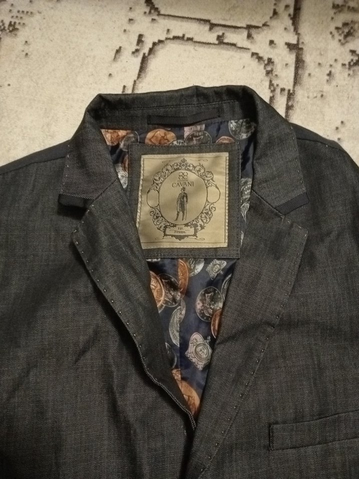 Gri Düğmeli Erkek Takım Ceketi - Görsel 4