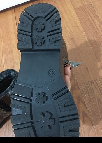 Kahverengi Kürklü Kadın Deri Dolgu Topuk Bot - Görsel 2