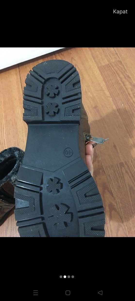 Kahverengi Kürklü Kadın Deri Dolgu Topuk Bot - Görsel 2