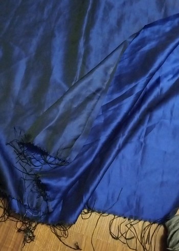 Diğer Parlak Mavi Saten Sal