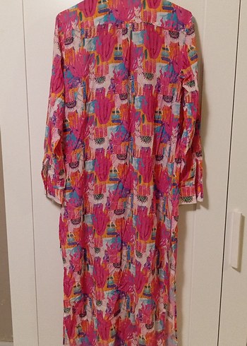 Batik Desenli Uzun Kollu Bohem Elbise - Görsel 6