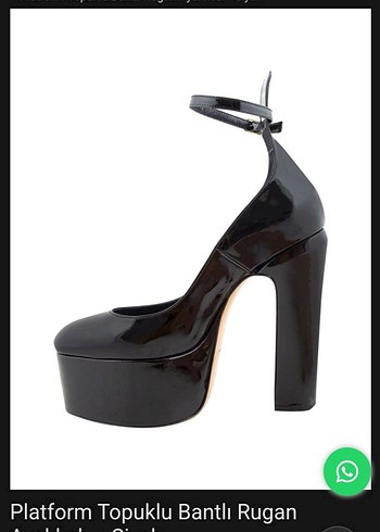 Kadın Siyah Platform Topuklu Bantlı Stiletto - Görsel 3