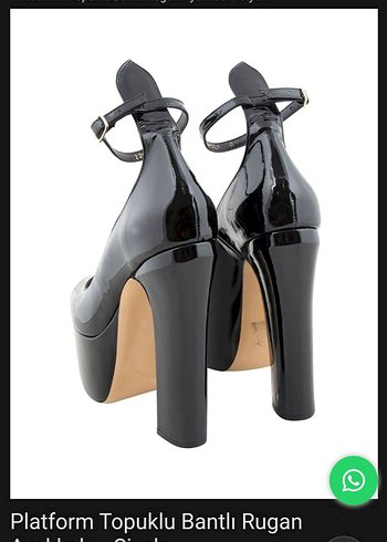 Kadın Siyah Platform Topuklu Bantlı Stiletto - Görsel 4