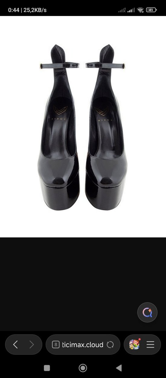 Kadın Siyah Platform Topuklu Bantlı Stiletto - Görsel 2