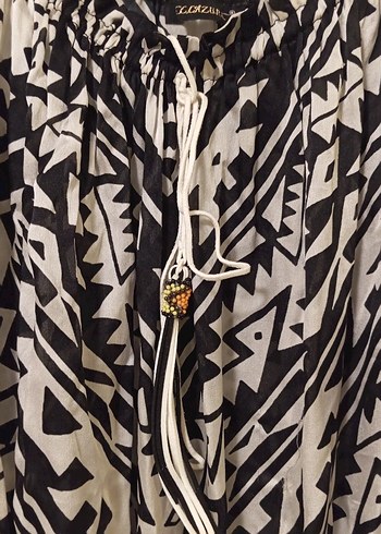 Bohem Desenli Salaş Hamile Tunik - Görsel 3