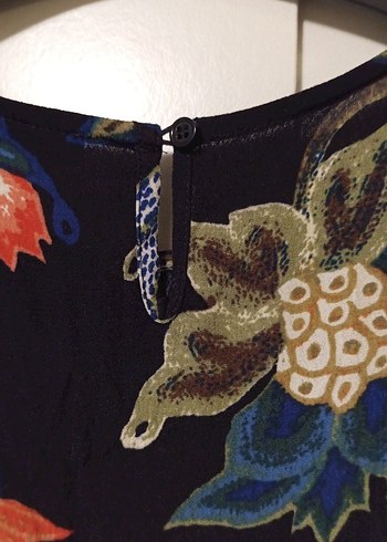 Çiçek Desenli Uzun Bohem Elbise - Görsel 3