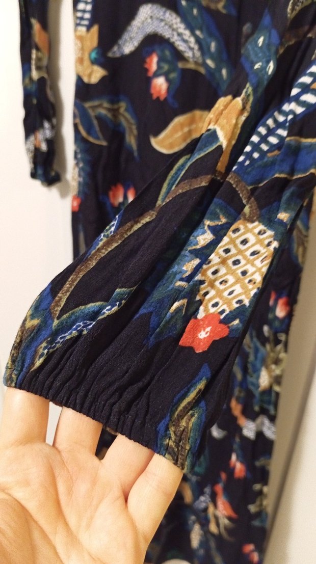 Çiçek Desenli Uzun Bohem Elbise - Görsel 4