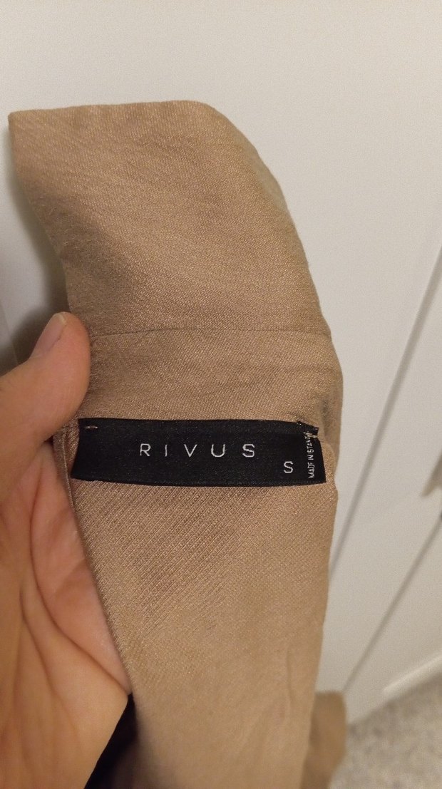 Bej Kadın Uzun Keten Elbise - Görsel 5