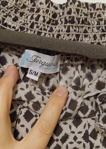 Kadın Kahverengi Pamuklu Bol Kesim Pantolon - Görsel 2