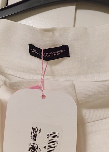 Beyaz Pamuklu Kemerli Kız Eteği - Görsel 3