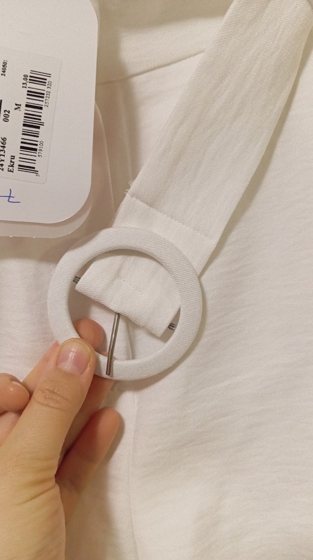 Beyaz Pamuklu Kemerli Kız Eteği - Görsel 5