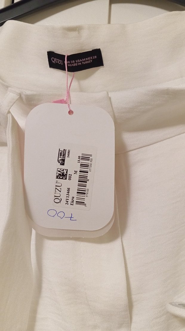 Beyaz Pamuklu Kemerli Kız Eteği - Görsel 4