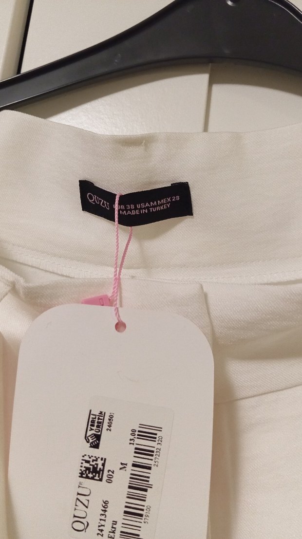 Beyaz Pamuklu Kemerli Kız Eteği - Görsel 3