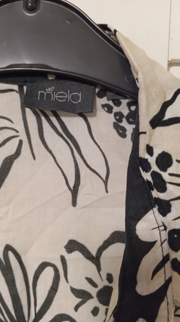 Bej Bohem Uzun Kollu Keten Gömlek - Görsel 2