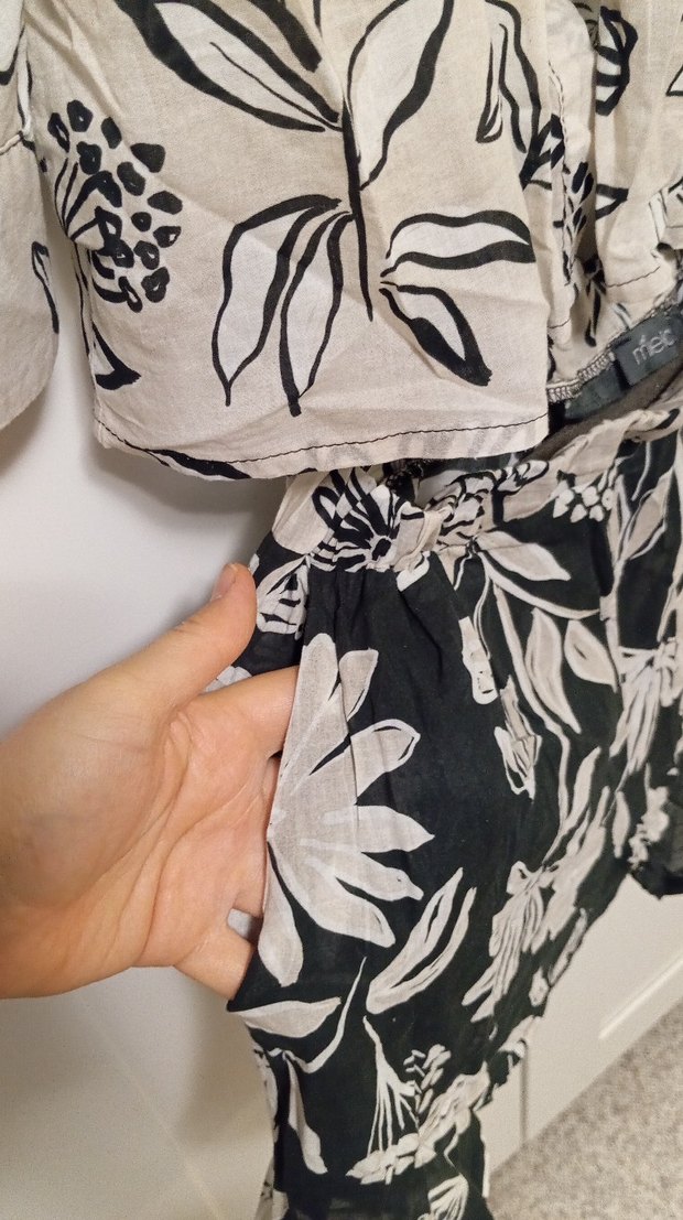 Bej Bohem Uzun Kollu Keten Gömlek - Görsel 5