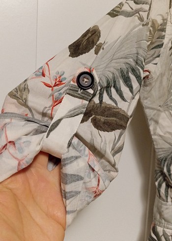 Bohem Uzun Düğmeli Desenli Elbise - Görsel 7