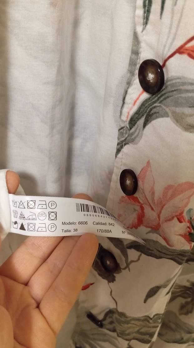 Bohem Uzun Düğmeli Desenli Elbise - Görsel 5