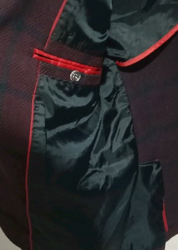 s/m Beden bordo Renk Bordo Erkek Regular Fit Takım Ceket