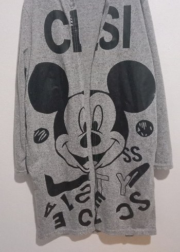 Gri Kapüşonlu Uzun Kollu Kadın Sweatshirt